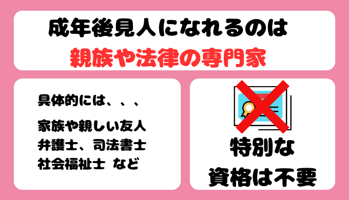 成年後見人制度になれる人